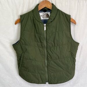 Vintage North Face Vest Women Large Park Service Forrest Green Waistcoat Gilet